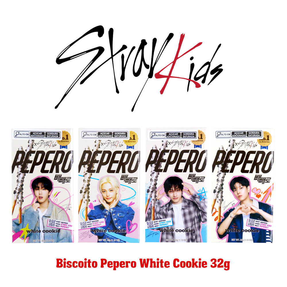 Kit com 4 unidades Pepero Stray Kids - White Cookie
