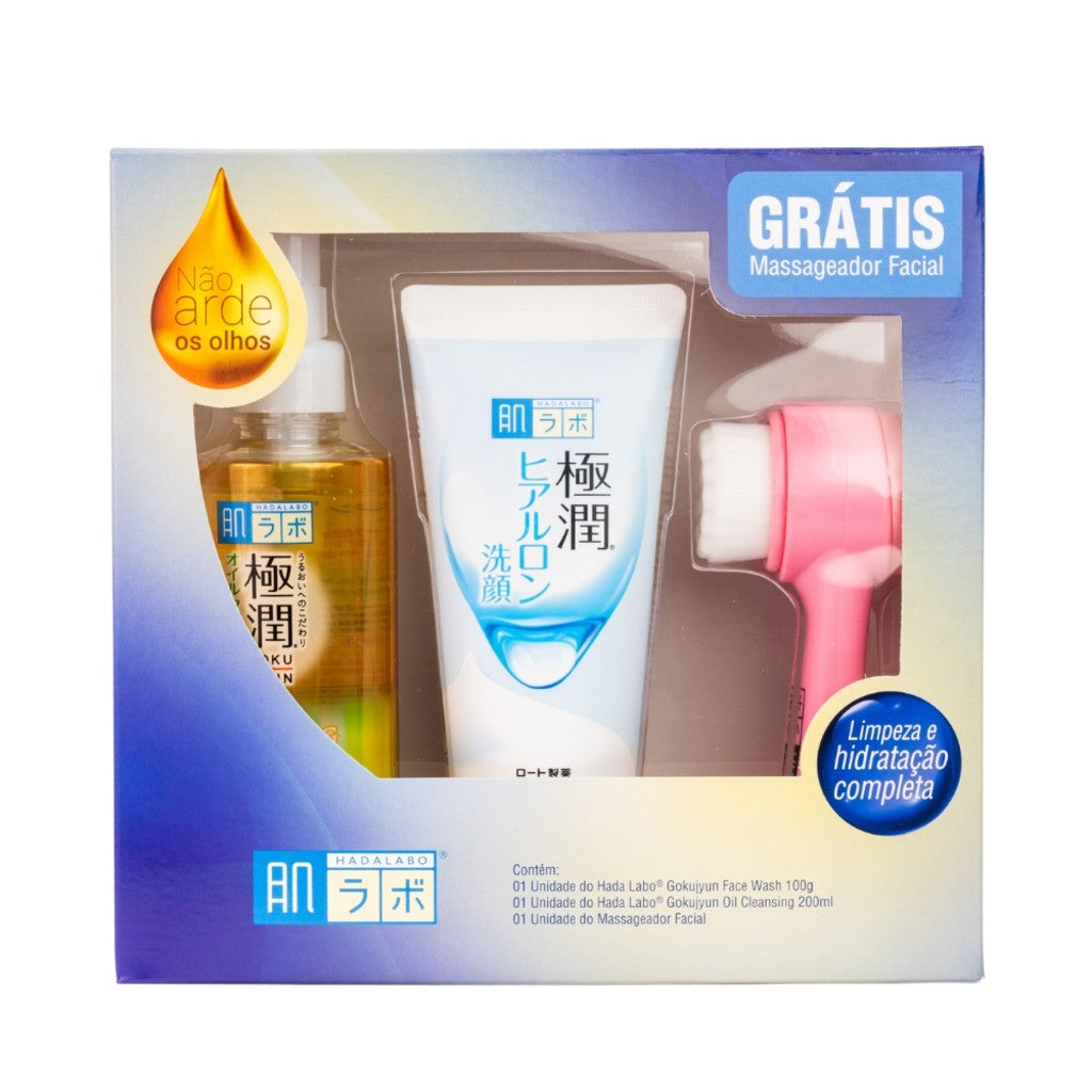 Kit Dupla Limp Cleasing Oil Face Wash Massag Facial 300ml Hada Labo
