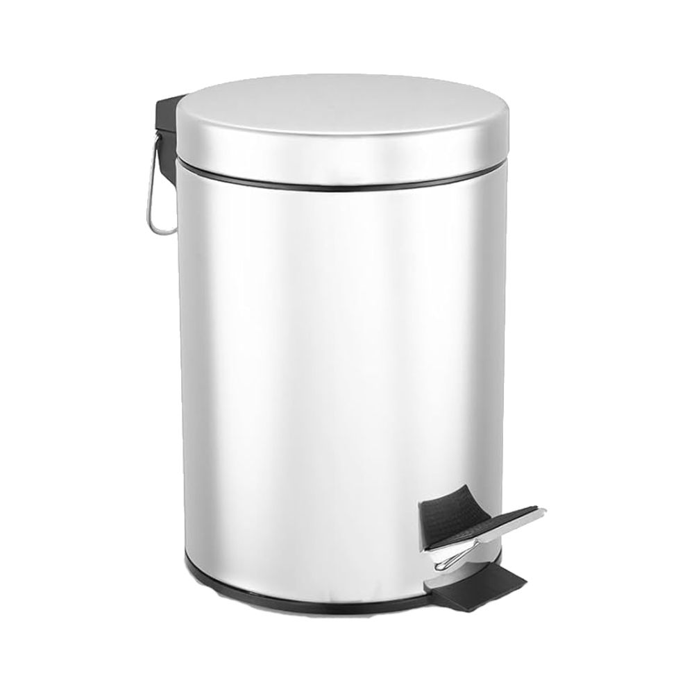 Lixeira Redonda de Aço Inox 5L Powermaid
