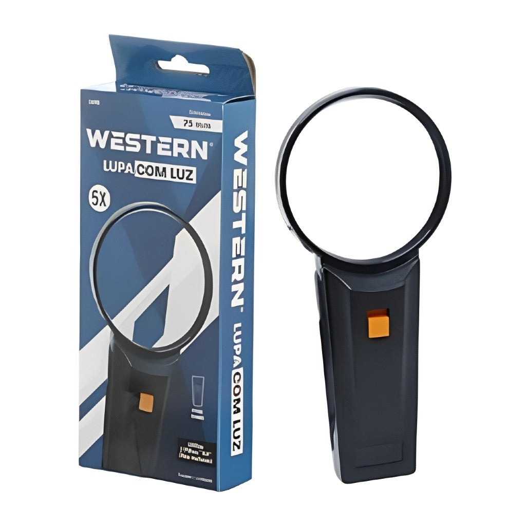 Lupa com Luz 5X 75mm Western