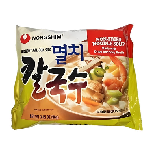 Macarrão Instantâneo com Caldo de Peixe e Anchova Kal Guk Soo 98g Nongshim