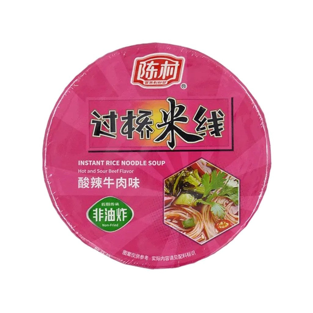 Macarrão de Arroz Instantâneo Sabor Carne com Sopa Azeda Picante Bowl 100g Chenchun