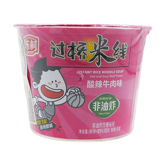 Macarrão de Arroz Instantâneo Sabor Carne com Sopa Azeda Picante Bowl 100g Chenchun