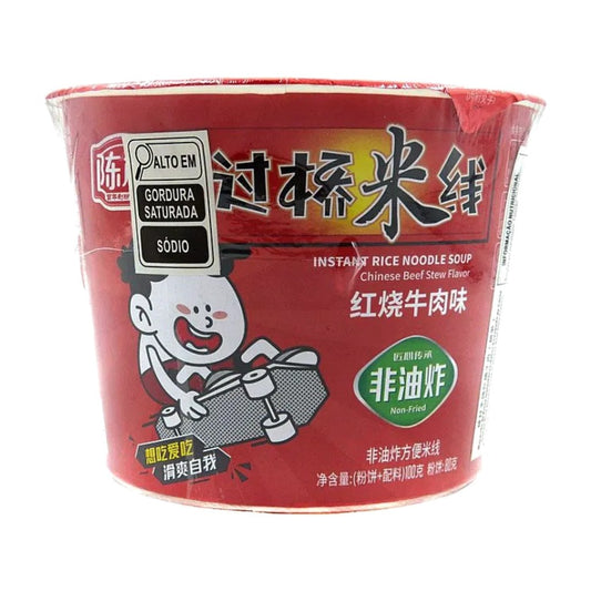 Macarrão de Arroz Instantâneo Sabor Ensopado de Carne Bowl 100g Chenchun