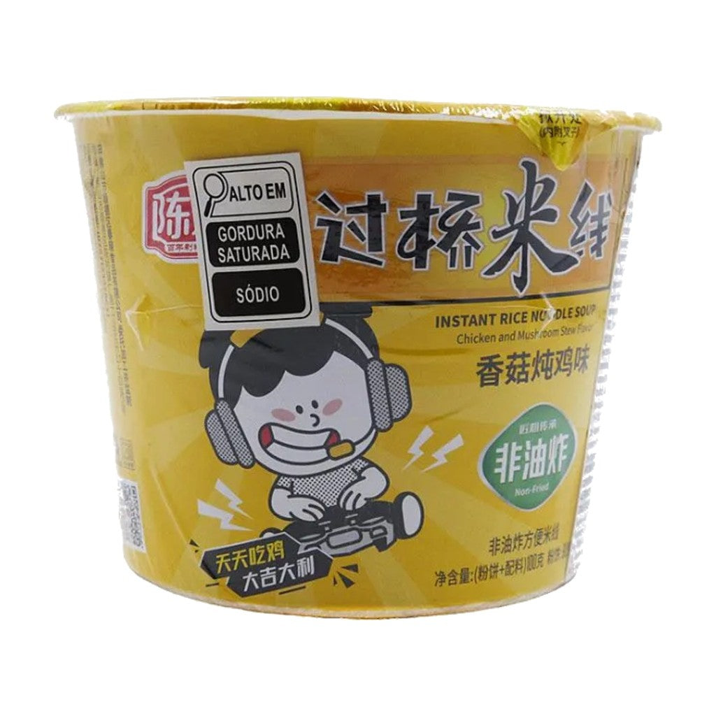 Macarrão de Arroz Instantâneo Sabor Frango com Cogumelo Bowl 100g Chenchun