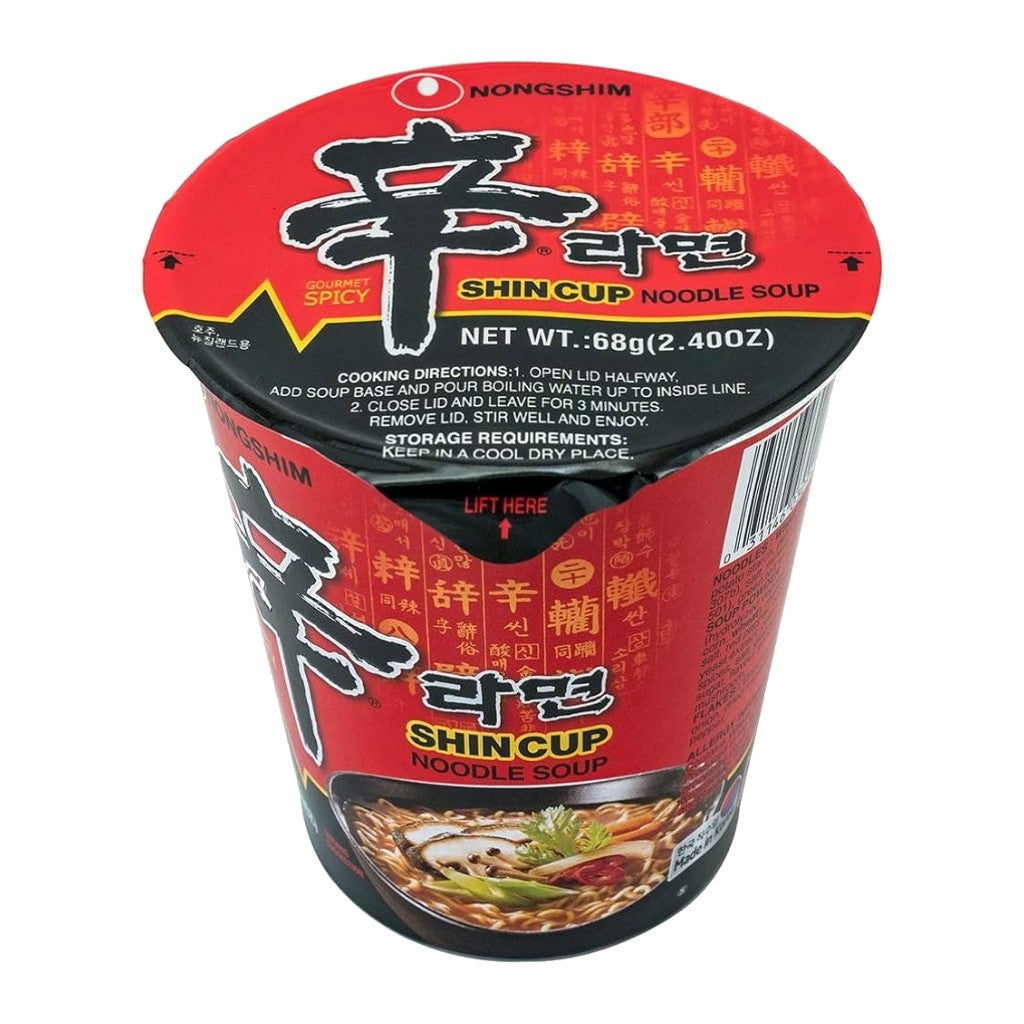 Macarrão Instantâneo Coreano Shin Picante Copo 68g Nongshim