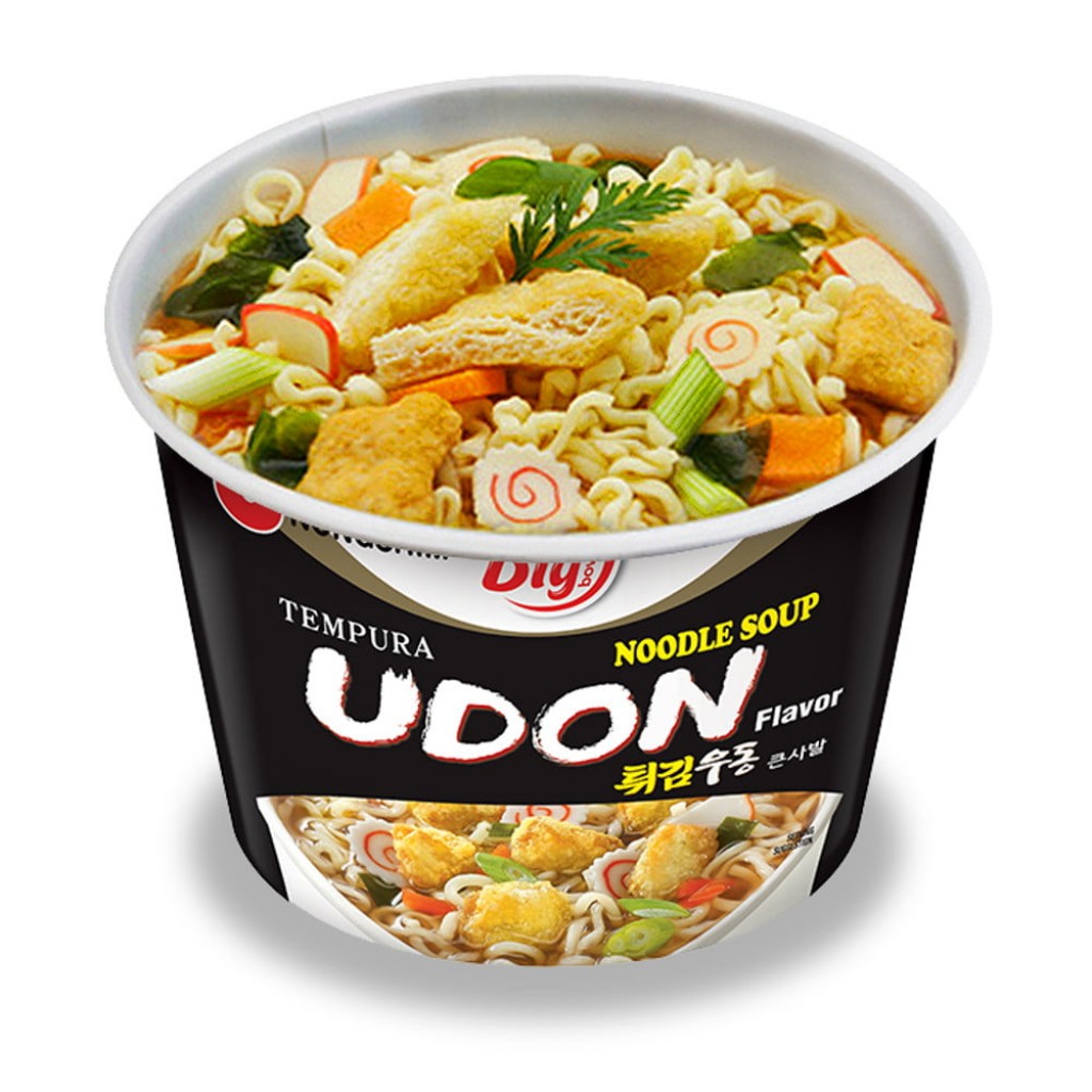 Macarrão Instantâneo Coreano com Caldo de Peixe Udon Tempura Big Bowl 111g Nongshim