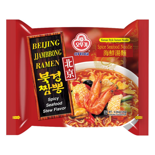 Macarrão Instantâneo Picante Beijing Jjambbong de Frutos do Mar 120g Ottogi