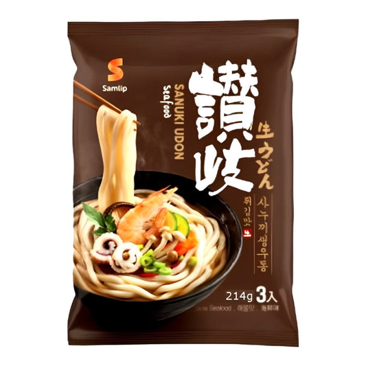 Macarrão Tipo Udon Sabor Frutos do Mar com 3 Unidades 214g Samlip
