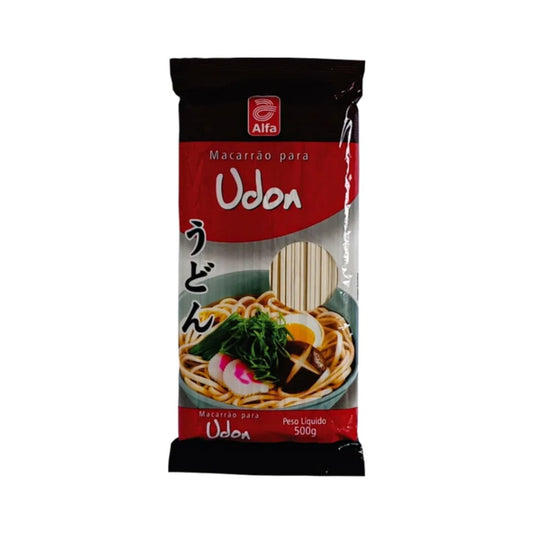 Macarrão para Udon Alfa 500g - Massa Oriental para Sopas e Sukiyaki
