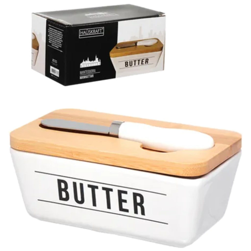 Manteigueira Branca Manhattan 400ml Hauskraft