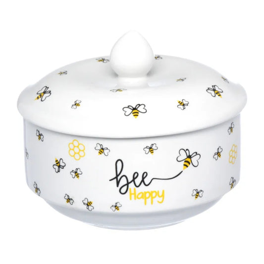 Manteigueira Honey em Porcelana 10x10x8cm Hauskraft