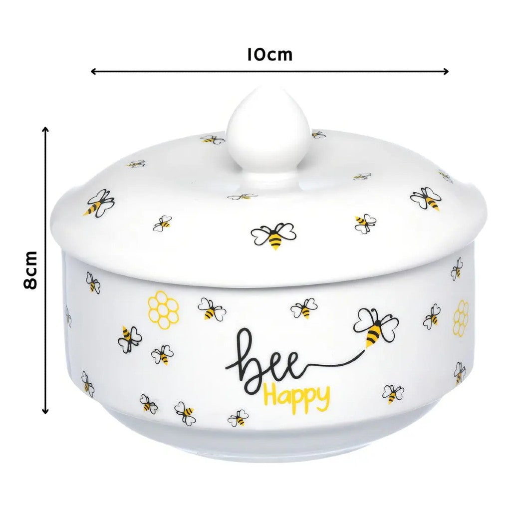 Manteigueira Honey em Porcelana 10x10x8cm Hauskraft