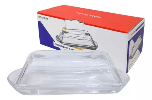 Manteigueira Retangular em Vidro