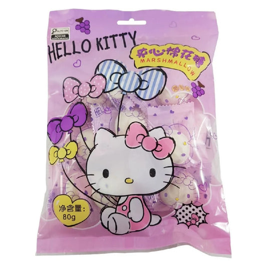 Marshamallow Recheado Sabor Uva Hello Kitty 80g