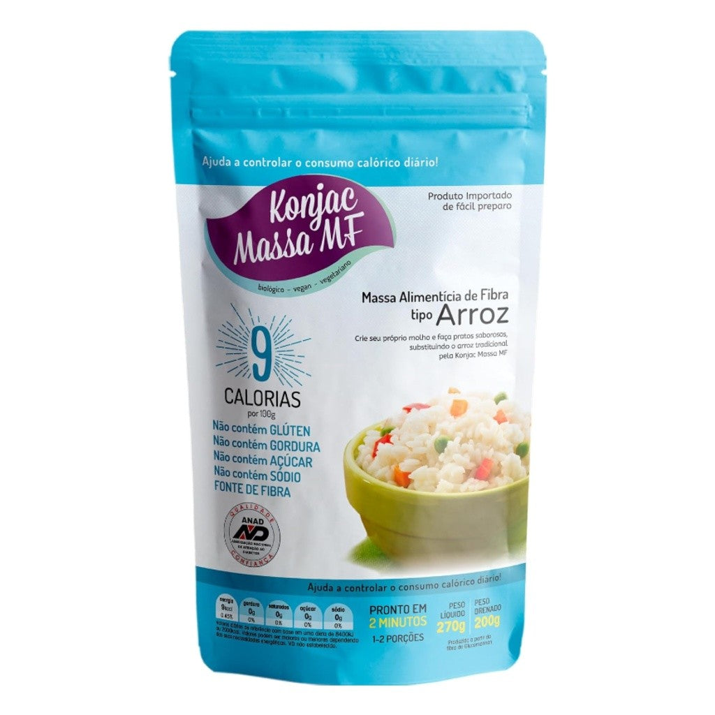 Massa Alimenticia de Fibra Konjac Tipo Arroz 270g Konjac Massa MF