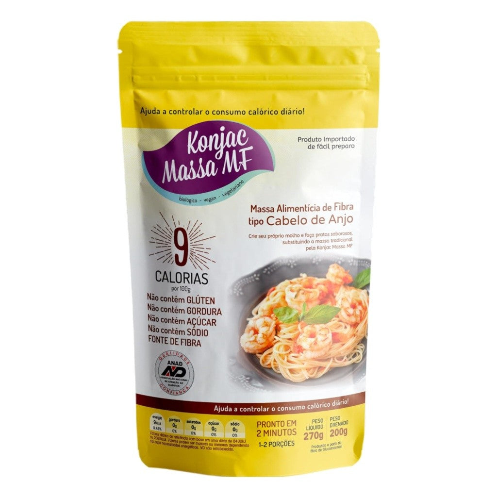 Massa Alimentícia de Fibra Konjac Tipo Cabelo de Anjo 270g Konjac Massa MF