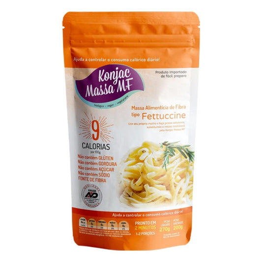 Massa Alimentícia de Fibra Konjac Tipo Fettuccine 270g Konjac Massa MF