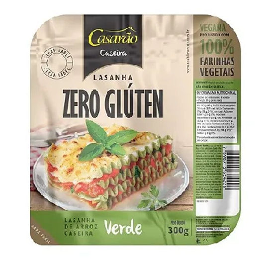 Massa Verde Para Lasanha Sem Gluten 300g