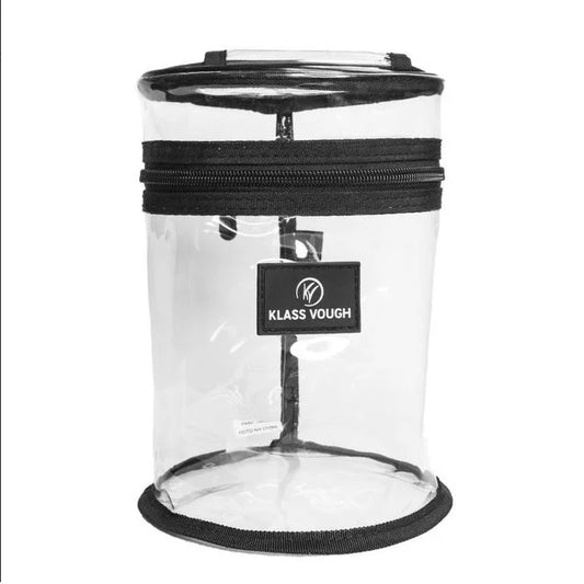 Necessaire Cilíndrica Transparente Grande 14x21cm Klass Vough