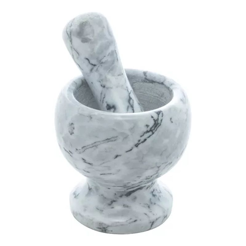 Pilão Cinza de Marmorie com Socador 11x11cm