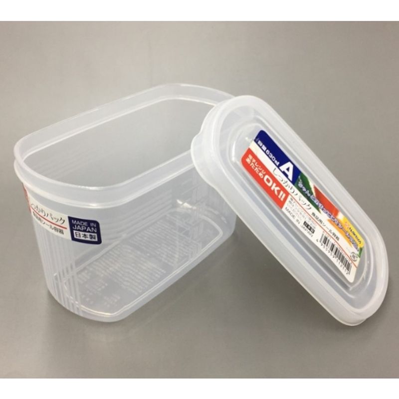 Pote de Plastico Retangular Transparente 630ml