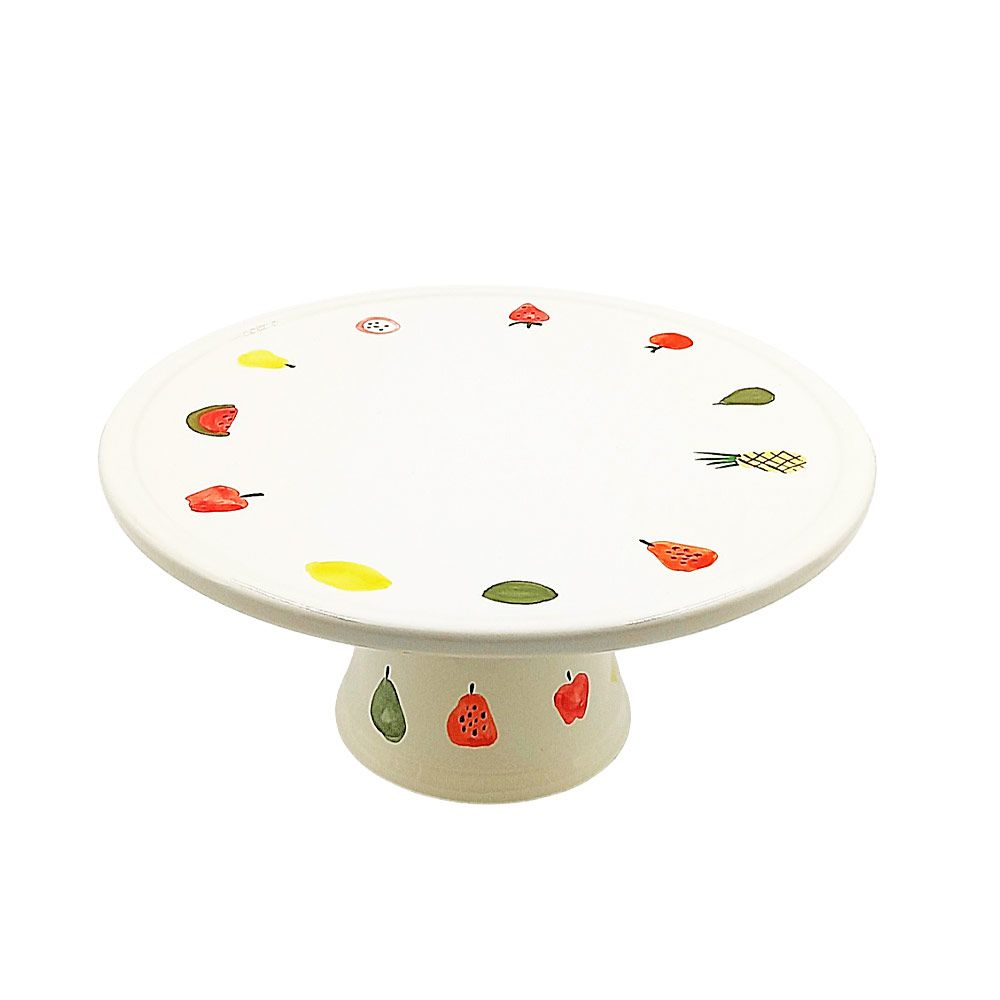 Prato Redondo Com Pe Pequeno Frutas 11x23 Tutti Frutti