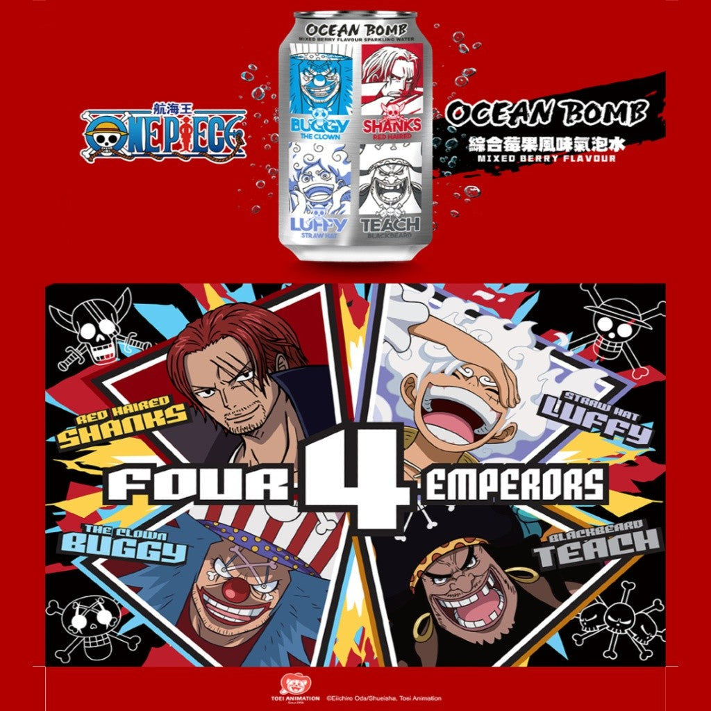 Refrigerante Sabor Frutas Vermelhas One Piece 330ml Ocean Bomb