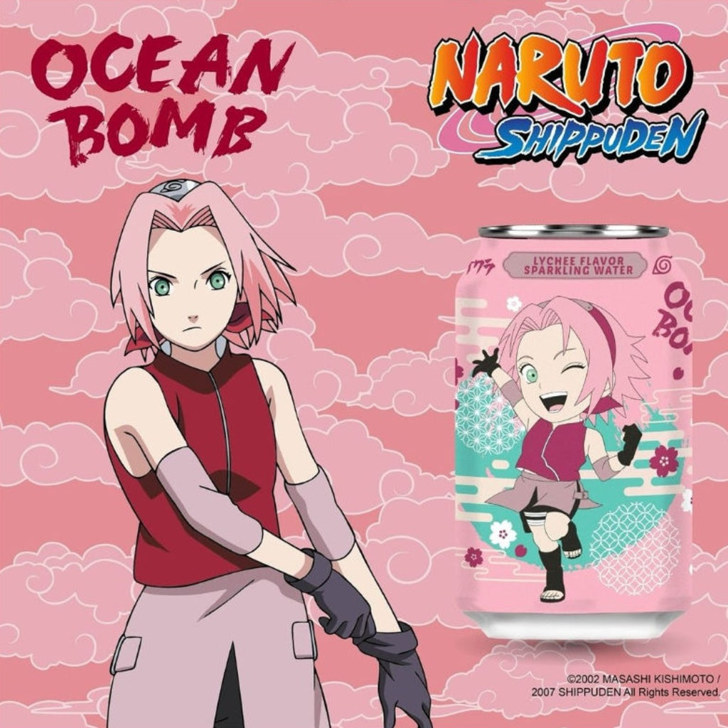 Refrigerante Sabor Lichia Naruto Shippuden 330ml Ocean Bomb