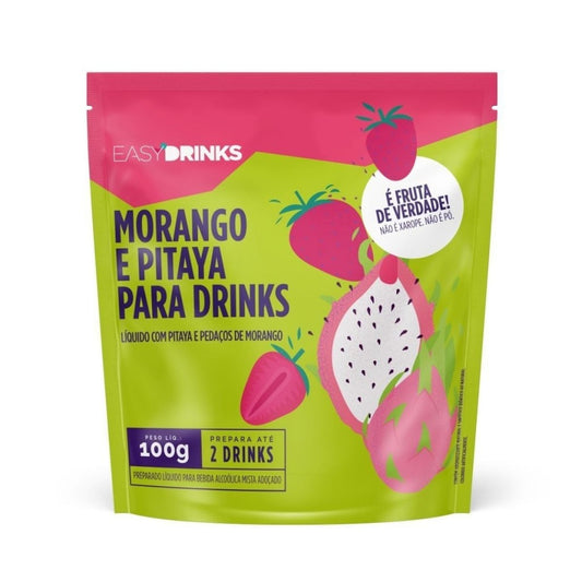 Sachê Preparado de Frutas Morango e Pitaya 100g Easy Drinks