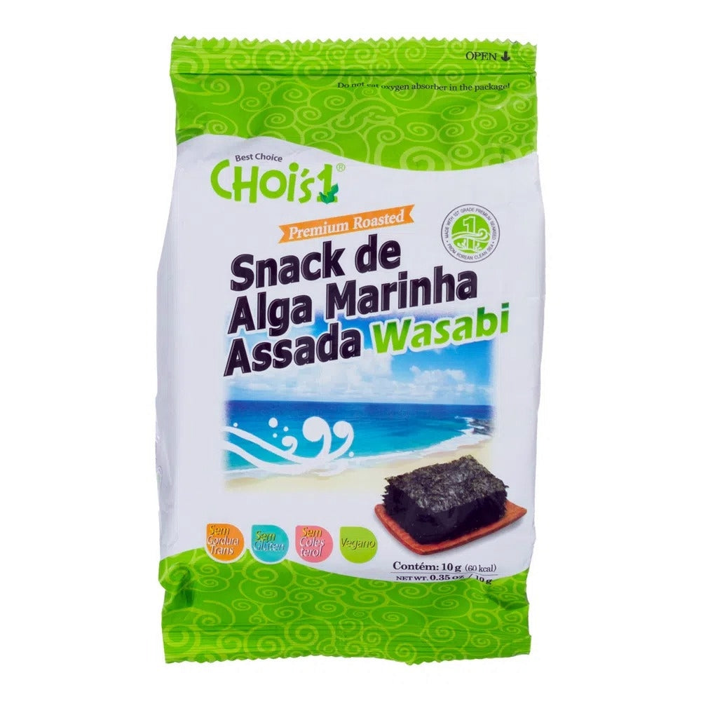 Snack de Alga Marinha Assada Wasabi 10g Chois
