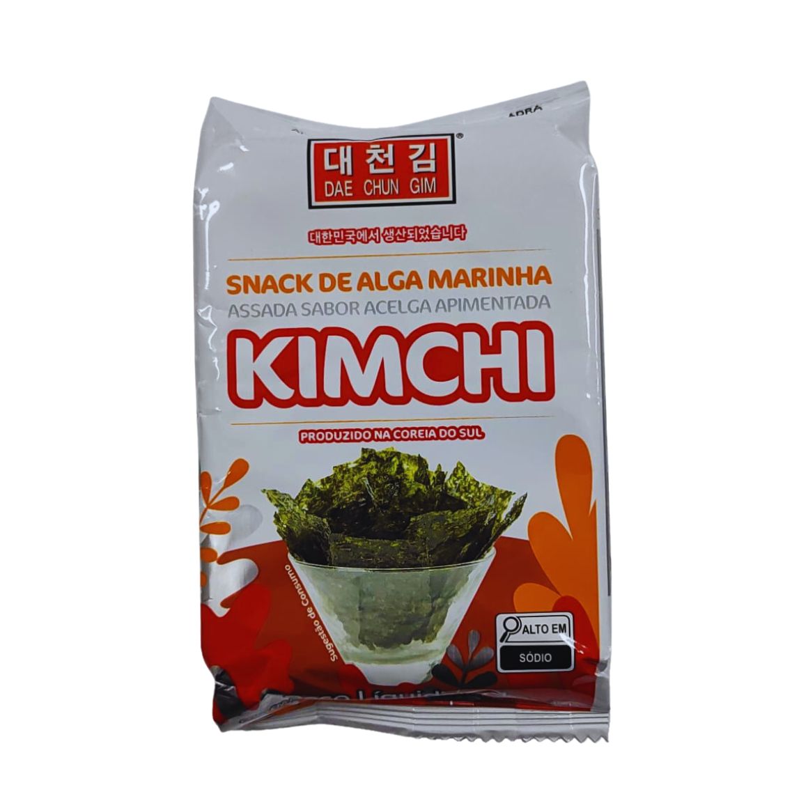 Snack de Alga Marinha Sabor Kimchi Okazunori 4g Tokyo Foods