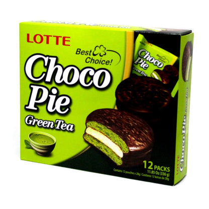 Alfajor Lotte Choco Pie Chá Verde 336g 12 Unidades