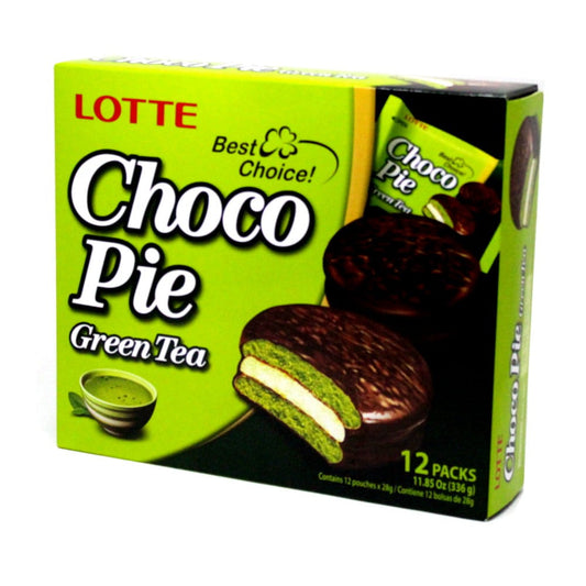 Alfajor Lotte Choco Pie Chá Verde 336g 12 Unidades