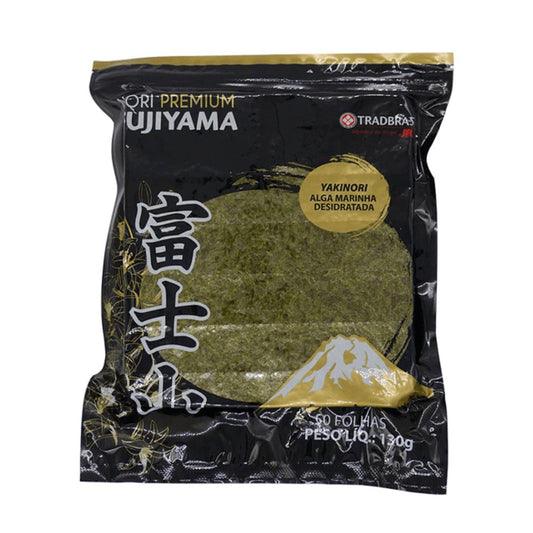 Alga Marinha Yakinori Premium Fujiyama 50 Folhas 130g Sem Glúten