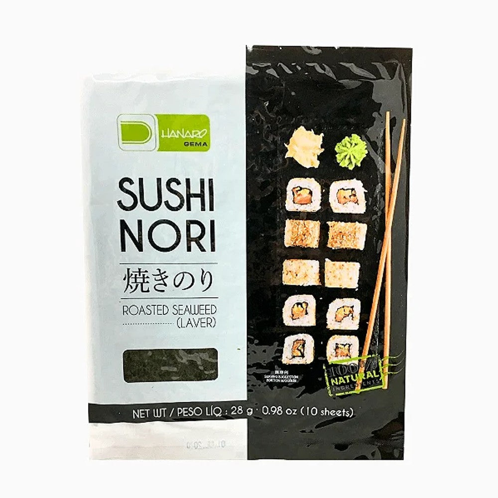 Alga Sushi Nori Premium Hanaro 10 Folhas 28g