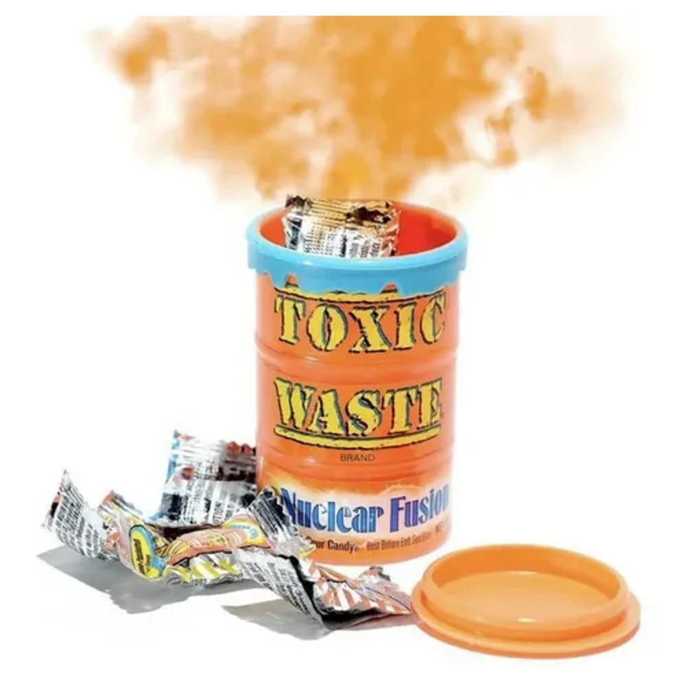 Bala Azeda Toxic Waste Laranja 48g Candy Dynamics