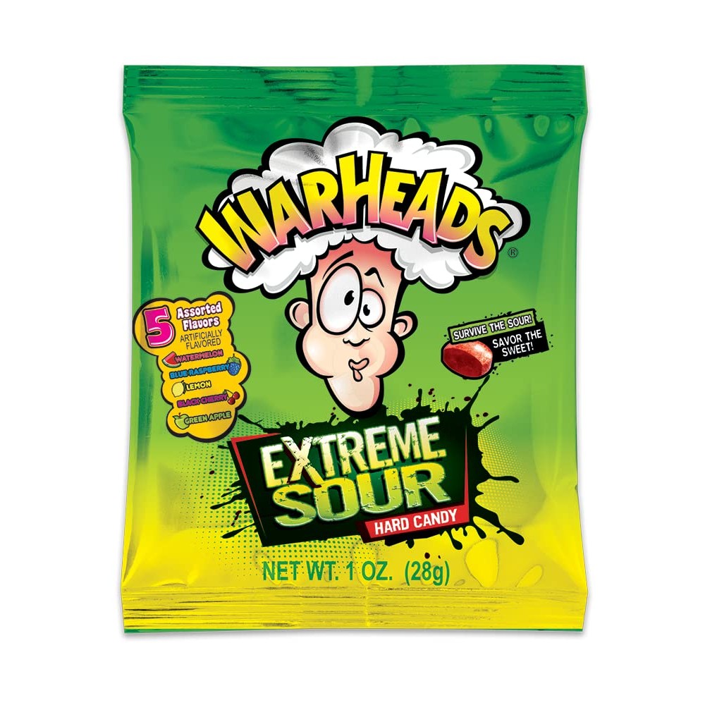 Bala Warheads Extreme Sour 28g - Super Ácida