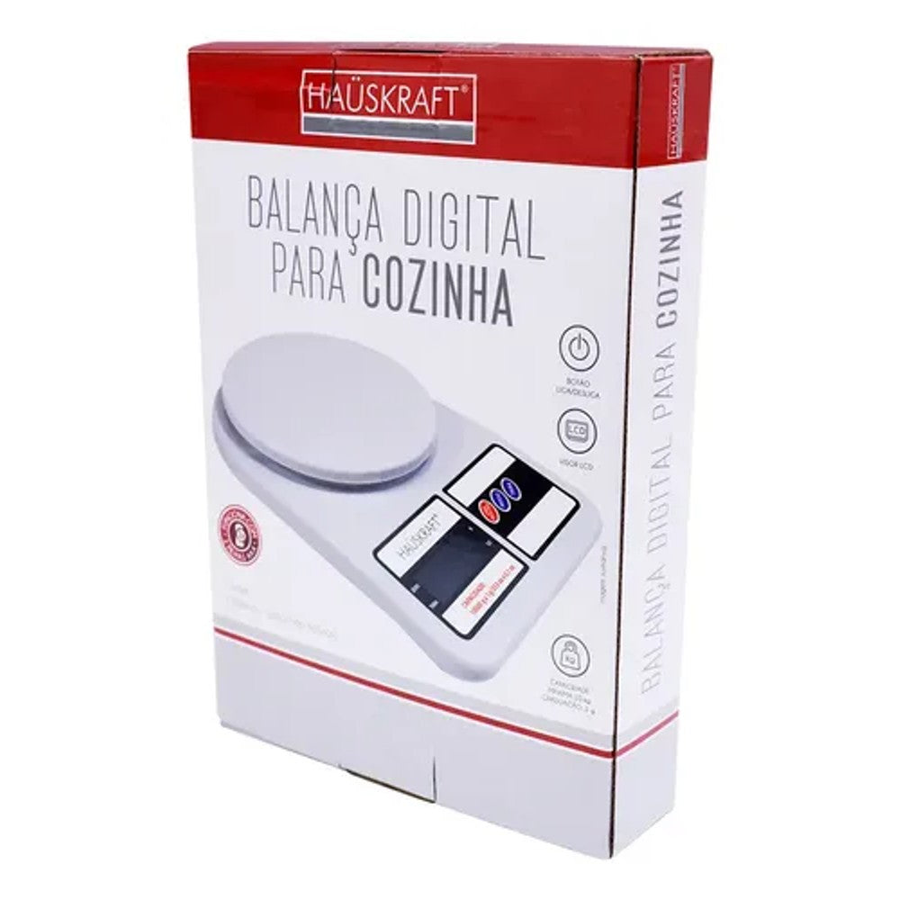 Balança Digital de Cozinha Hauskraft 10kg Alta Precisão