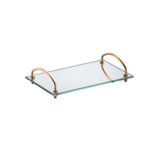 Bandeja Organizadora Forma Inox Cobre 25x15cm para Bancada e Lavabo