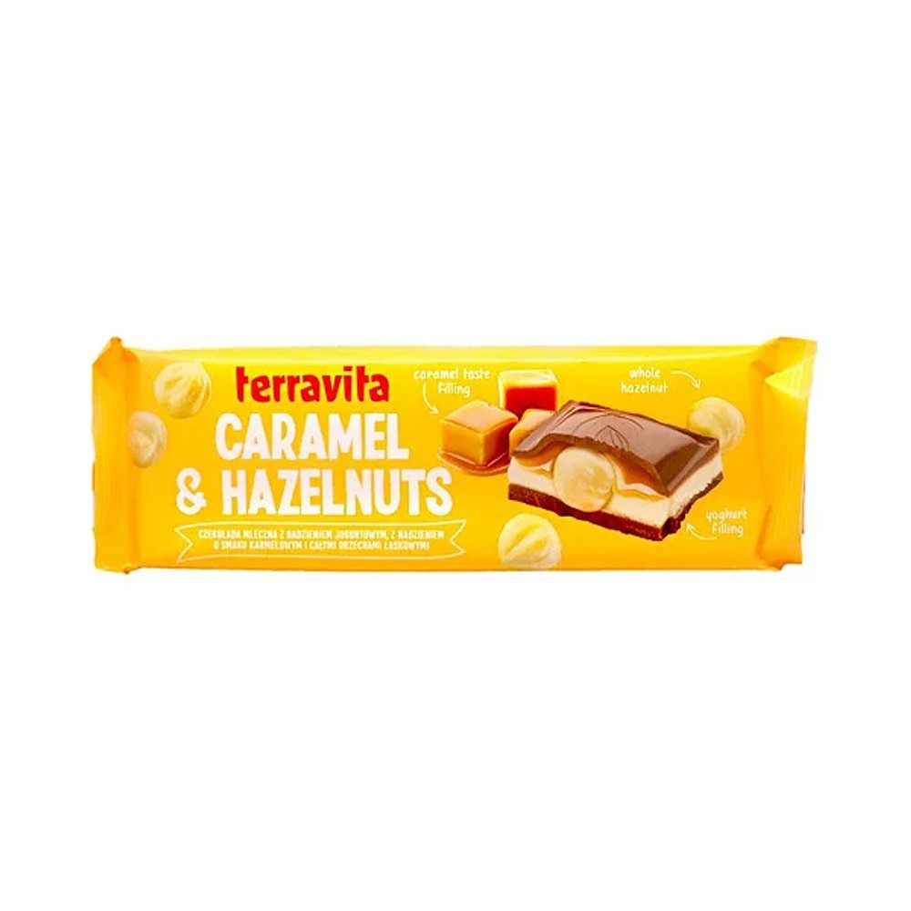 Barra de Chocolate Terravita Caramelo e Avelã 235g