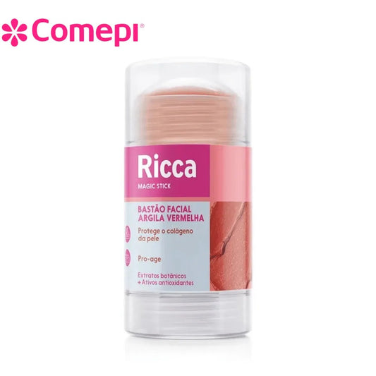 Bastão Facial Ricca Argila Vermelha Rejuvenescedor 30g