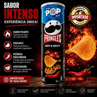 Batata Chips Pringles Hot & Spicy Pimenta Picante 175g