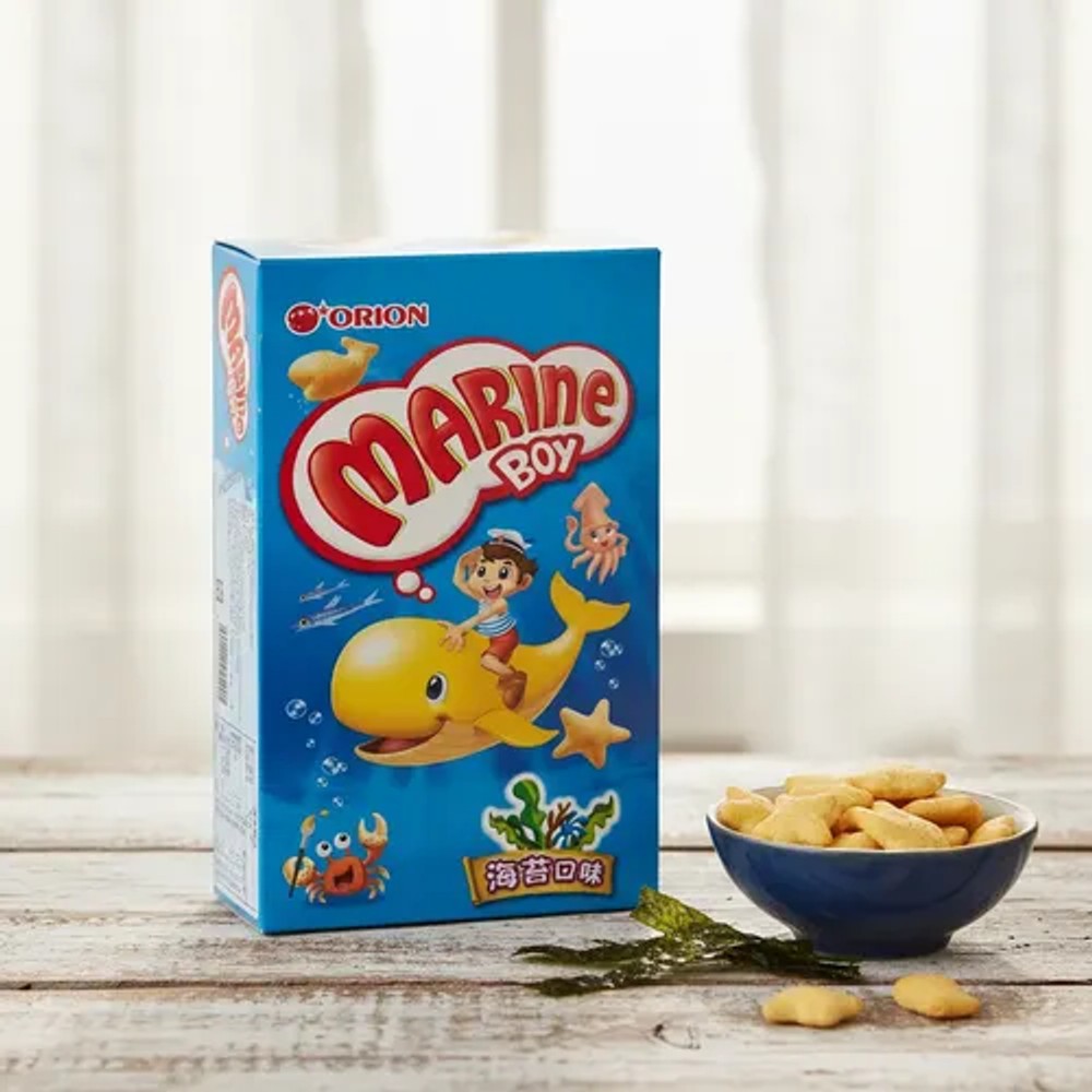 Biscoito Assado Marine Boy Orion Sabor Alga Marinha 30g