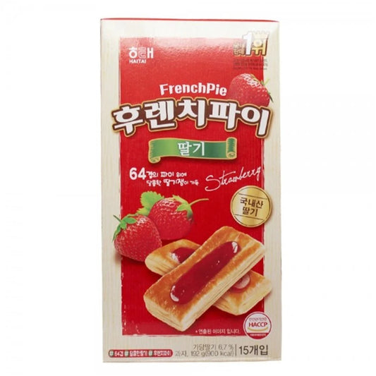 Biscoito Folhado Haitai French Pie Sabor Morango 192g