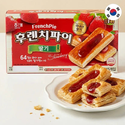 Biscoito Folhado Haitai French Pie Sabor Morango 192g