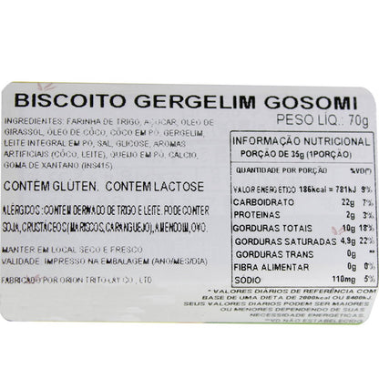 Biscoito Orion Gosomi Gergelim Agridoce 70g