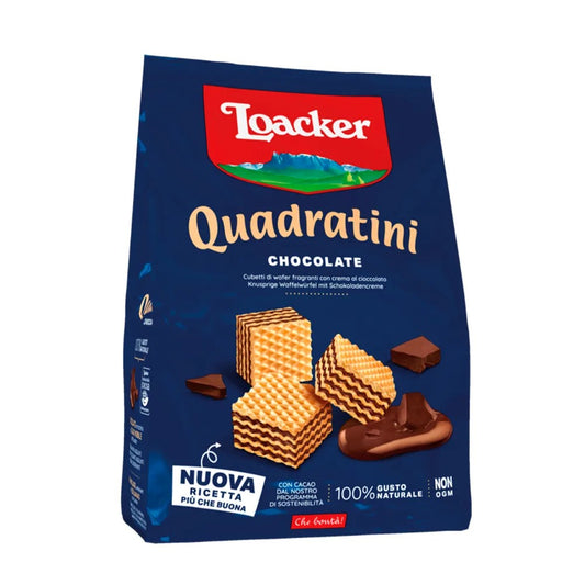 Biscoito Wafer Loacker Quadratini Chocolate 125g