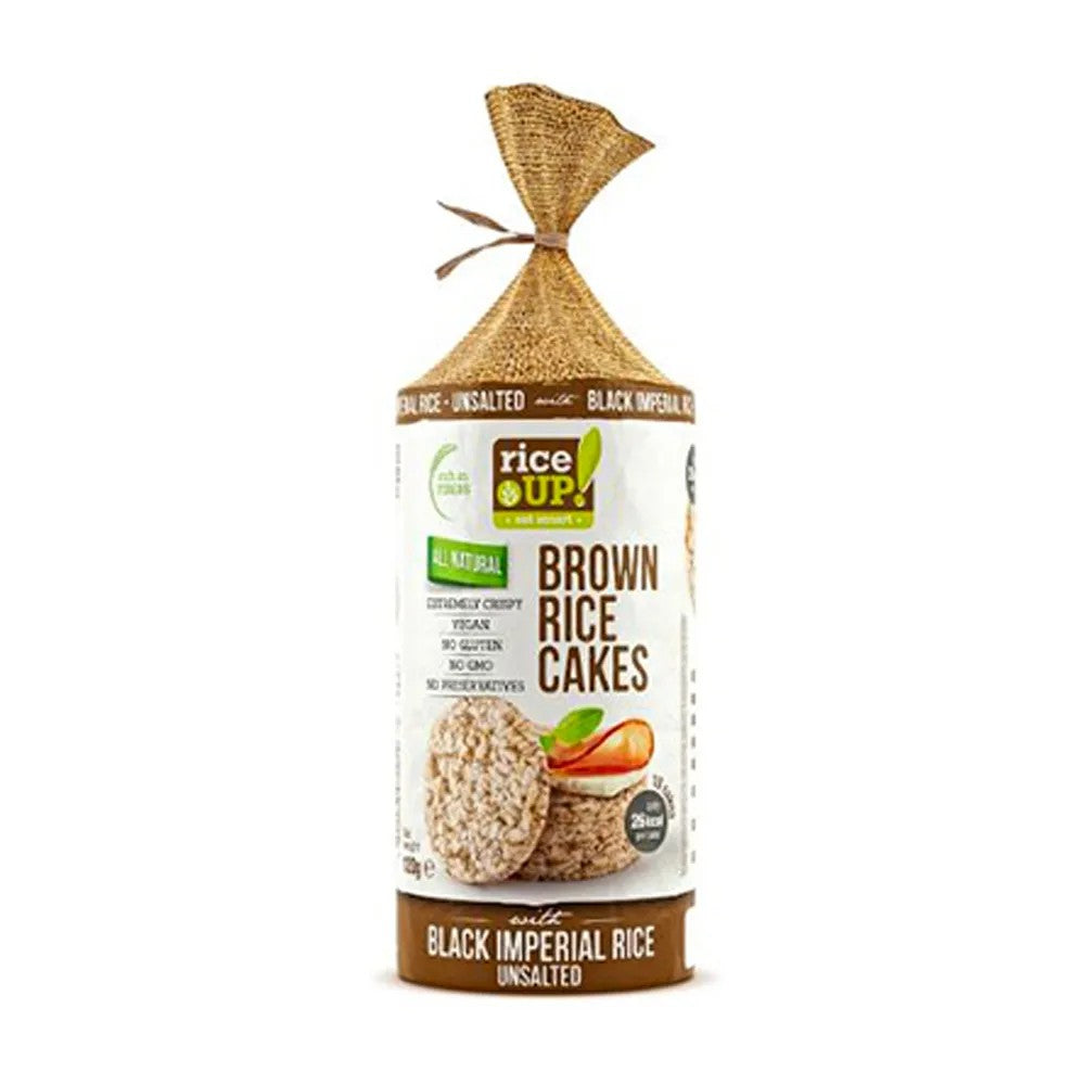 Biscoito de Arroz Integral Rice Up Sem Sal 120g Crocante Sem Glúten