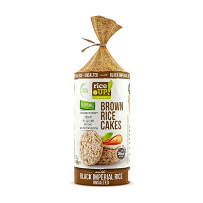 Biscoito de Arroz Integral Rice Up Sem Sal 120g Crocante Sem Glúten